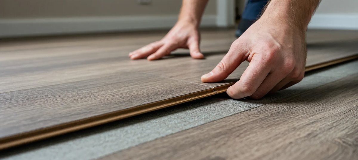 laying hybrid flooring over tiles